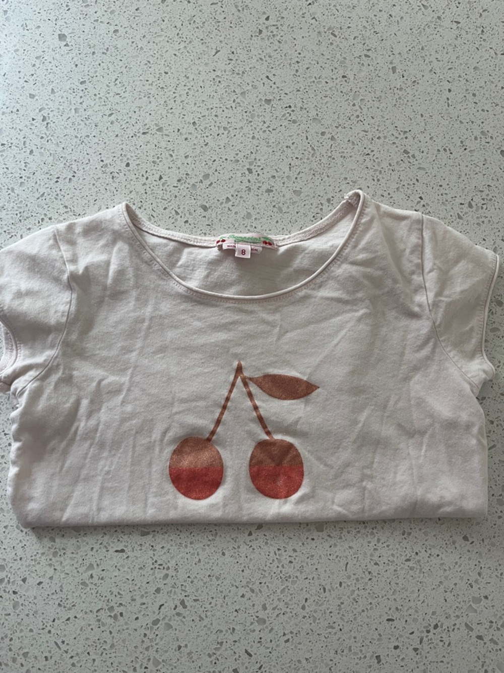 Bonpoint Girl Pink Cherry Graphic Tee